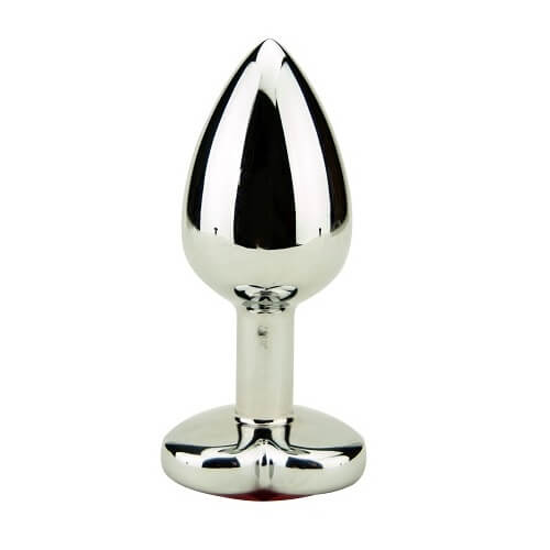 hartvormige buttplug zilver-gold
