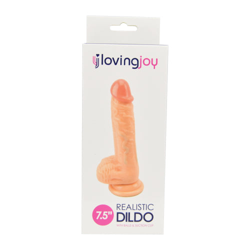 Realistische dildo met ballen en zuignap   ( 2 maten )