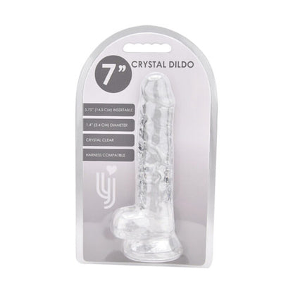 dildo met ballen transparant    ( 5 maten )
