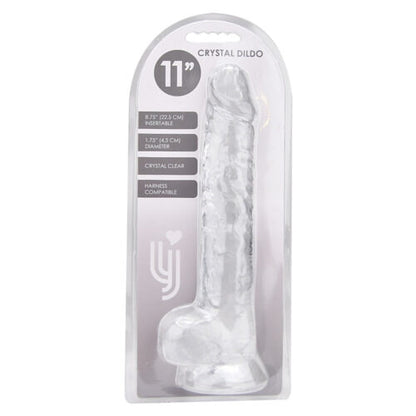 dildo met ballen transparant    ( 5 maten )