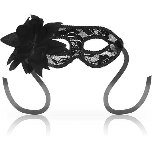 OHMAMA - MASKS KANT OOGMASKER EN BLOEM ZWART