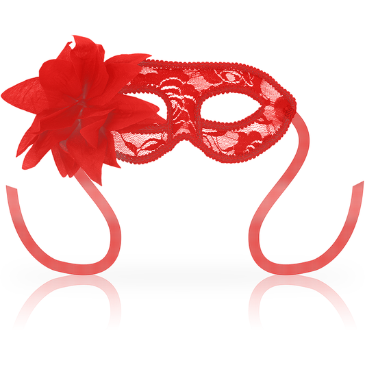 OHMAMA - MASKS KANT OOGMASKER EN BLOEM ROOD