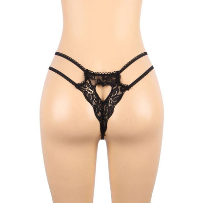 SUBBLIME - SET DRIEDELIG SET BH + JARRETELGORDEL + STRING  S/M