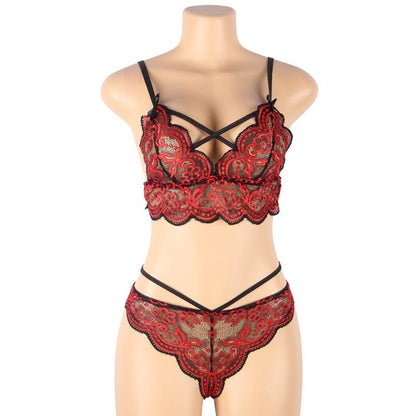 SUBBLIME - SET TWEE STUKS SET KANTEN TOP EN SLIPJE  L/XL