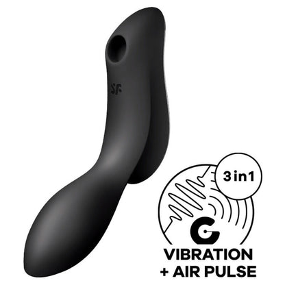 SATISFYER - CURVY TRINITY 2 ZWARTE STIMULATOR EN VIBRATOR
