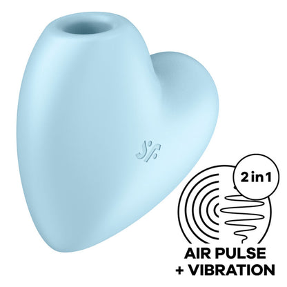 SATISFYER -CUTIE HART BLAUWE STIMULATOR EN VIBRATOR