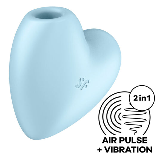 SATISFYER -CUTIE HART BLAUWE STIMULATOR EN VIBRATOR