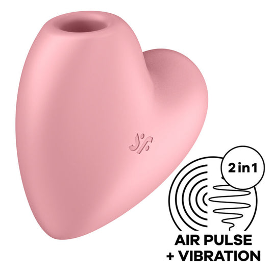 SATISFYER - CUTIE HART ROZE STIMULATOR EN VIBRATOR