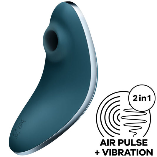 SATISFYER -VULVA LOVER 1 BLAUWE STIMULATOR EN VIBRATOR