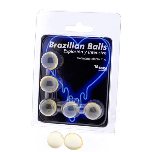 Brazilian Balls Exciting Gel – Cold & Vibration Effect – 5 stuks
