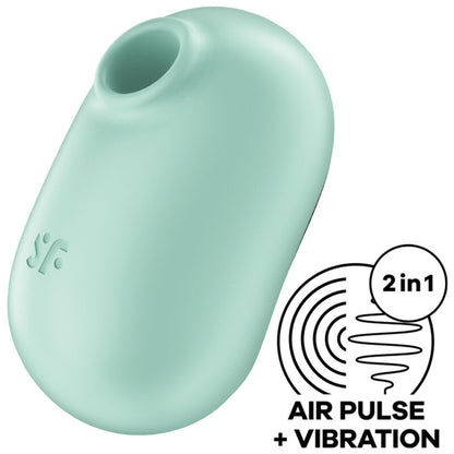 SATISFYER - PRO TO GO 2 GROENE DUBBELE STIMULATOR EN VIBRATOR