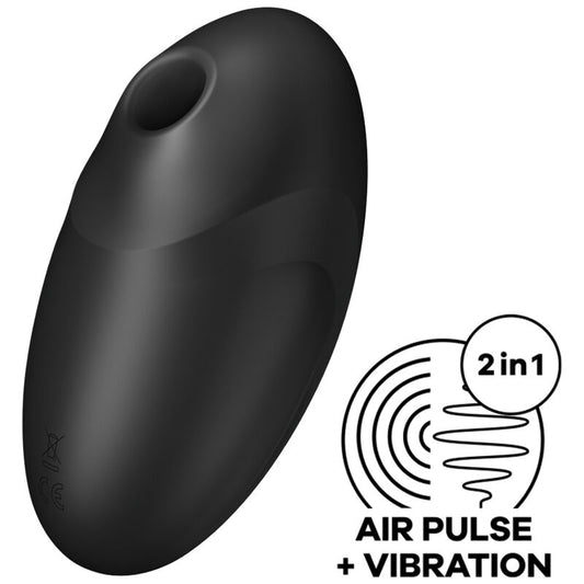 SATISFYER - VULVA LOVER 3 ZWARTE STIMULATOR EN VIBRATOR