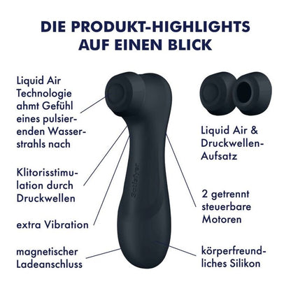 SATISFYER - PRO 2 GENERATIE 3 LIQUID AIR TECHNOLOGIE ZWART