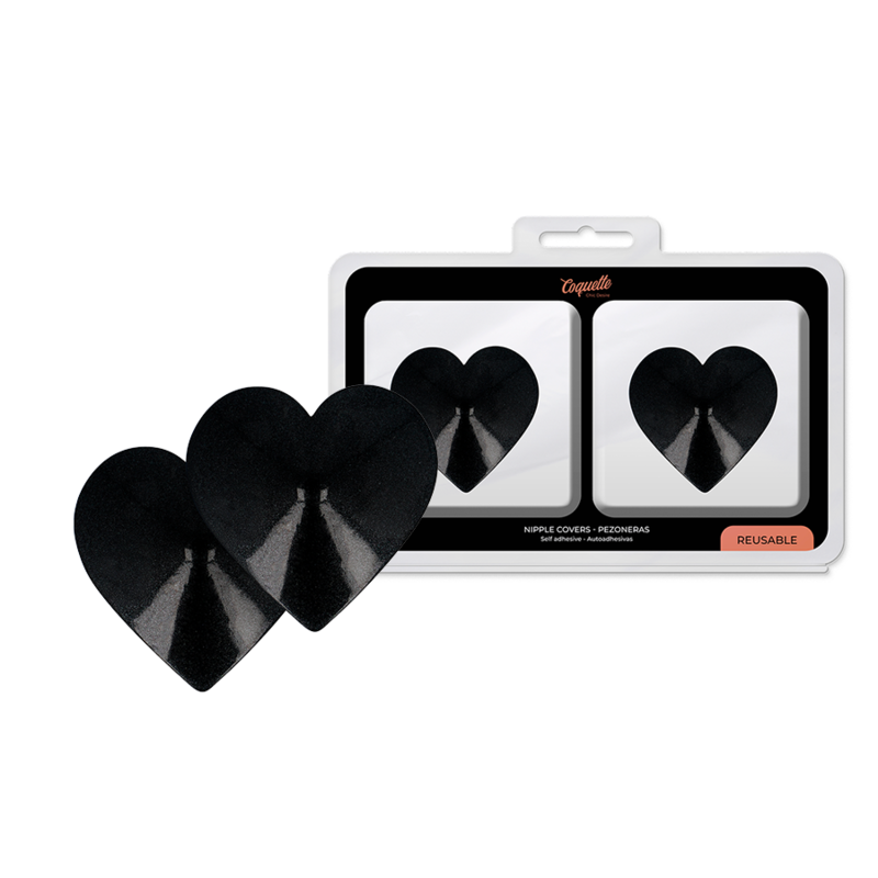 COQUETTE CHIC DESIRE - TEPELBEDEKKINGEN ZWARTE HARTEN