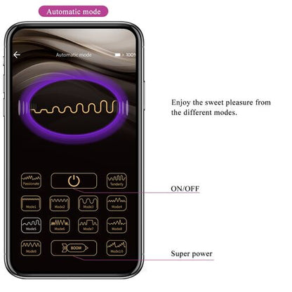 PRETTY LOVE -  vibrerend ei lila, bedienbaar via app