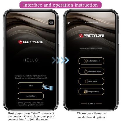 PRETTY LOVE -  vibrerend ei lila, bedienbaar via app