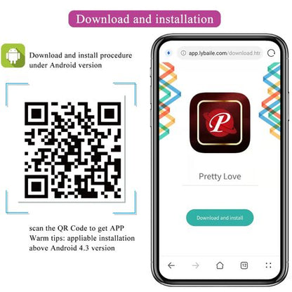 PRETTY LOVE -  vibrerend ei lila, bedienbaar via app