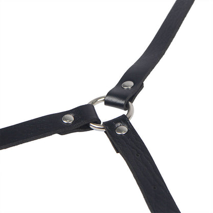 SUBBLIME - ZWART LEREN BODYHARNAS ONE SIZE