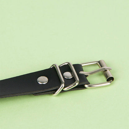 SUBBLIME - ZWART LEREN KETTINGRIEM ONE SIZE