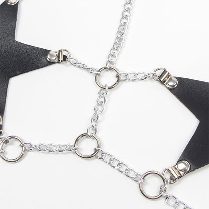SUBBLIME - STAR VOLLEDIG HARNAS MET KETTINGDETAIL ONE SIZE