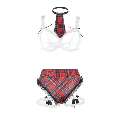 SUBBLIME - SEXY SCHOOLMEISJESKOSTUUM MET BH L/XL