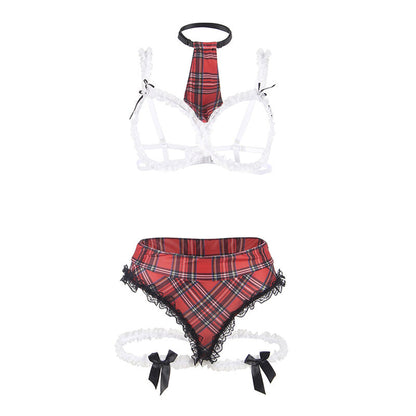 SUBBLIME - SEXY SCHOOLMEISJESKOSTUUM MET BH L/XL