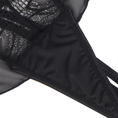 SUBBLIME - HALTERHALS BLOTE RUG TEDDY ZWART KANT S/M