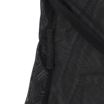 SUBBLIME - TRANSPARANTE STOFFEN JAS MET ZWART KANTEN DETAIL L/XL