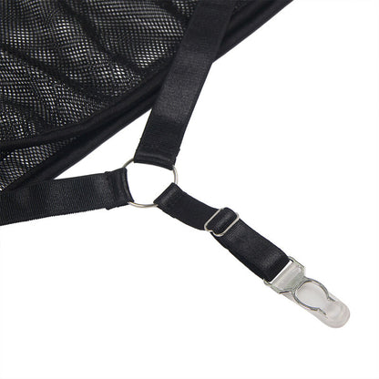 SUBBLIME - TRANSPARANTE HALTERHALS ZWARTE JURK S/M