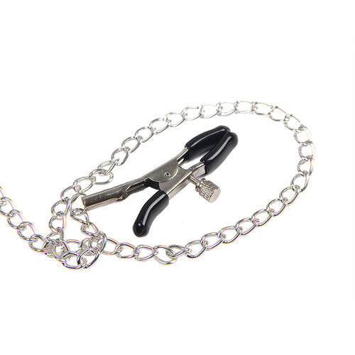 SUBBLIME – Bondage Leather Strap Breast Clamps – Black | One Size