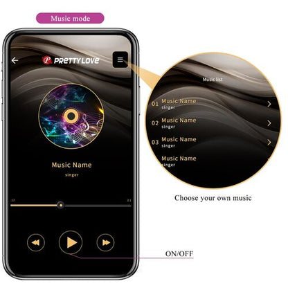 PRETTY LOVE -  app-gestuurd vibrator paars