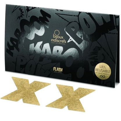 BIJOUX - INDISCRETS FLASH CROSS GOUDEN TEPELBEKLEDING