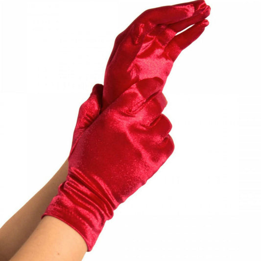 LEG AVENUE - SATIJNEN HANDSCHOENEN ROOD