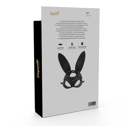 COQUETTE CHIC DESIRE - VEGAN LEDEREN MASKER MET KONIJNENOREN