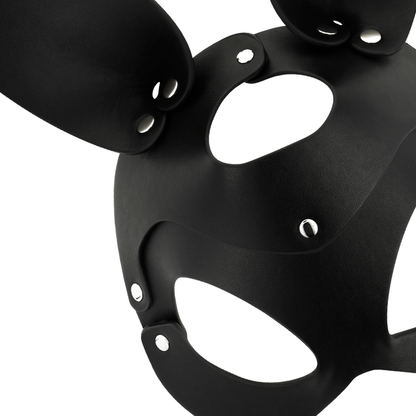 COQUETTE CHIC DESIRE - VEGAN LEDEREN MASKER MET KONIJNENOREN