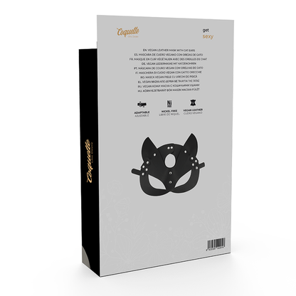 COQUETTE CHIC DESIRE - VEGAN LEDEREN MASKER MET KONIJNENOREN