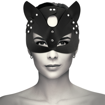 COQUETTE CHIC DESIRE - VEGAN LEDEREN MASKER MET KONIJNENOREN