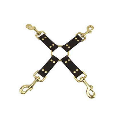 Varkensstropdas Nubuck Leather 4 Way Tie