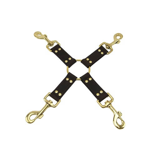 Varkensstropdas Nubuck Leather 4 Way Tie