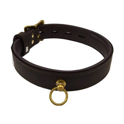 Halsband nubuckleren choker met 'O'-ring