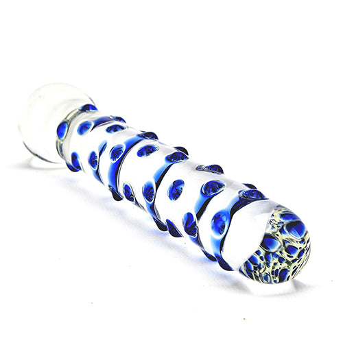 glazen dildo getextureerde