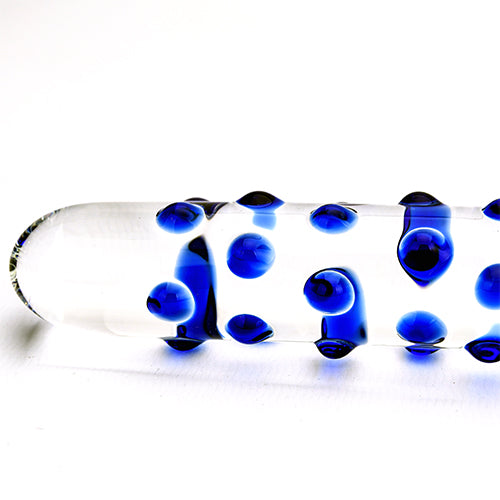 glazen dildo getextureerde